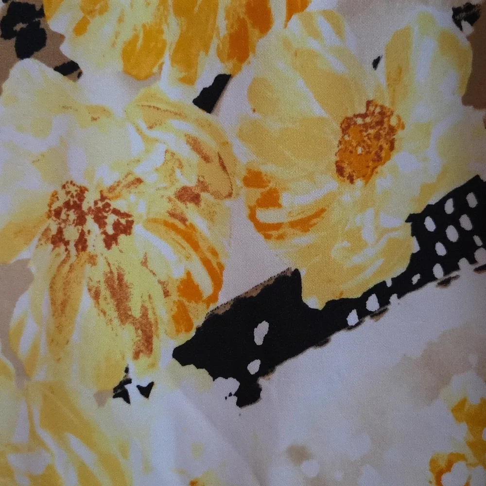 Jemma Yellow Floral Pencil Skirt Size M